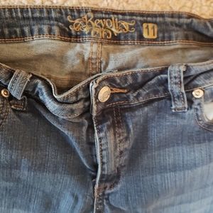 Revolt Jeans flair raw hem tall